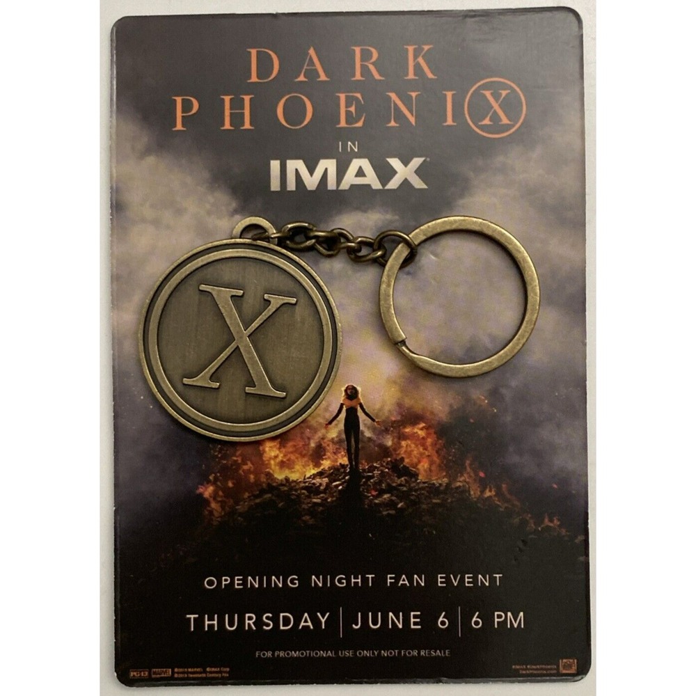 Marvel X-Men Dark Phoenix Keychain Unisex OS Bronze New IMAX Fan Event Promo